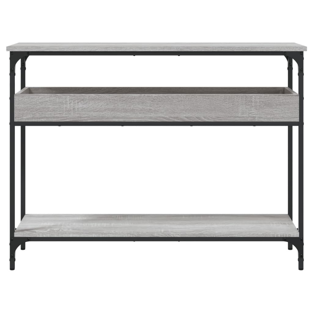 vidaXL Console Table with Shelf Grey Sonoma 100x29x75cm Engineered Wood