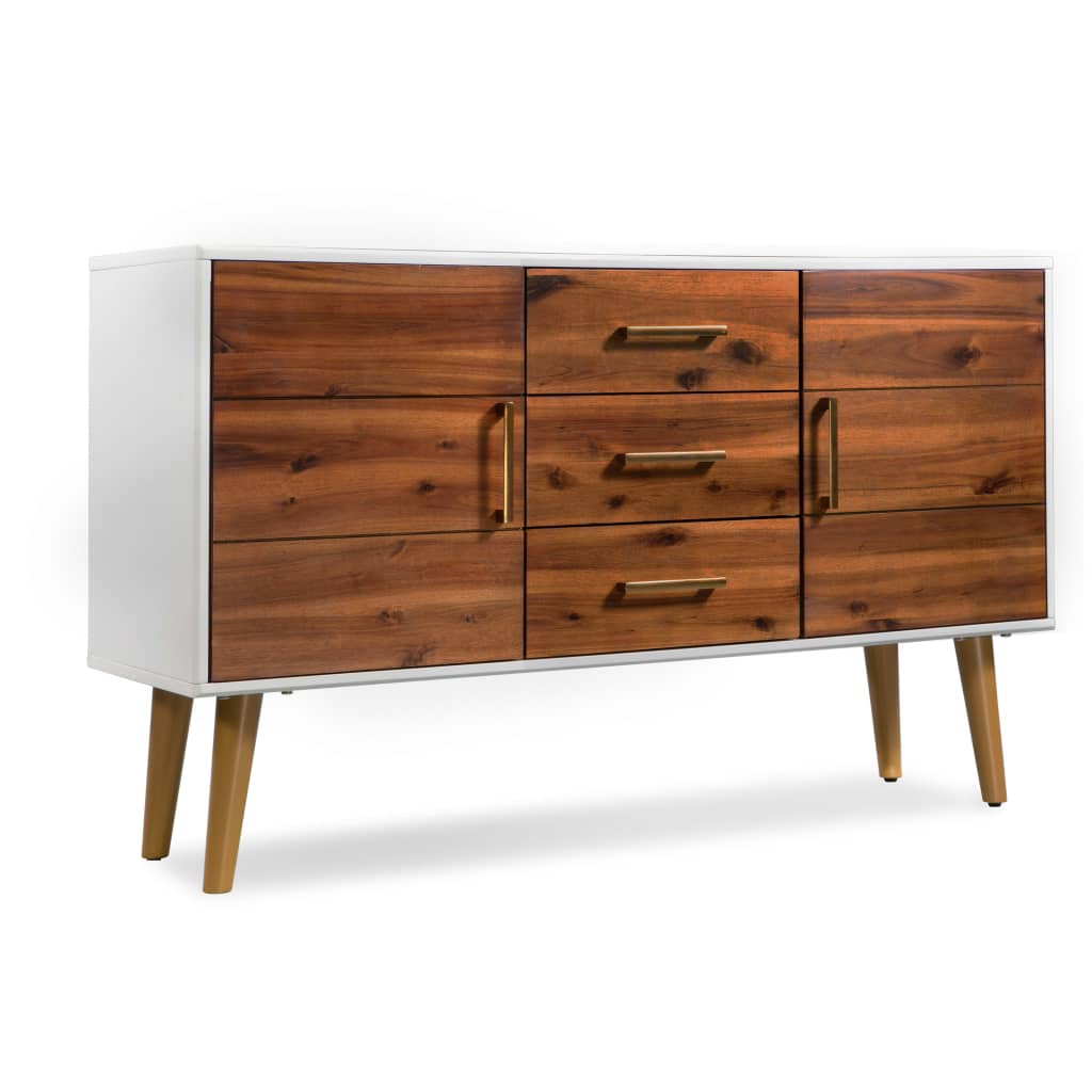vidaXL Sideboard Solid Acacia Wood 115x35x70 cm
