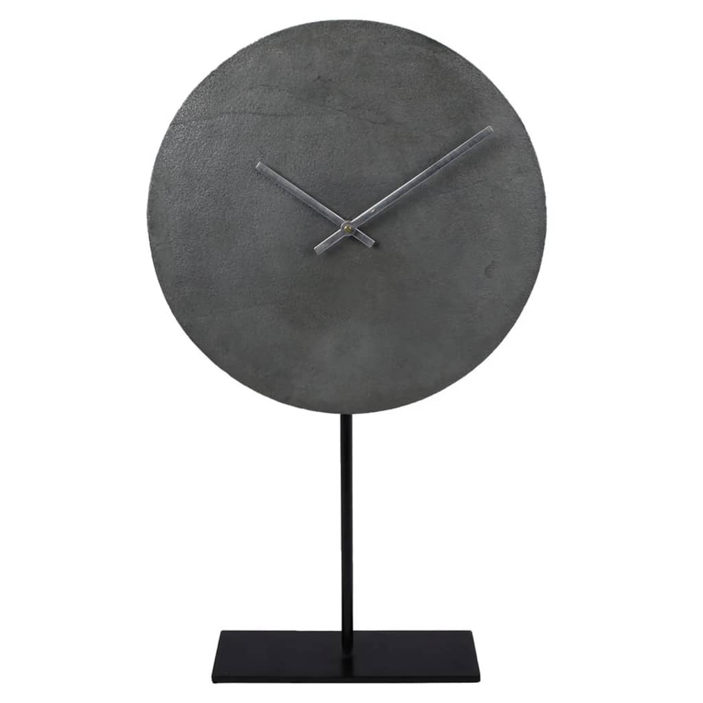 Gifts Amsterdam Base Clock Merkur Aluminum Grey 30x46x7.5 cm