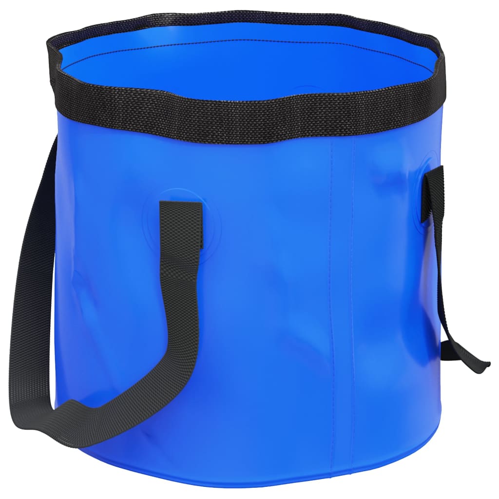 vidaXL Folding Buckets 2 pcs Blue 20 L PVC