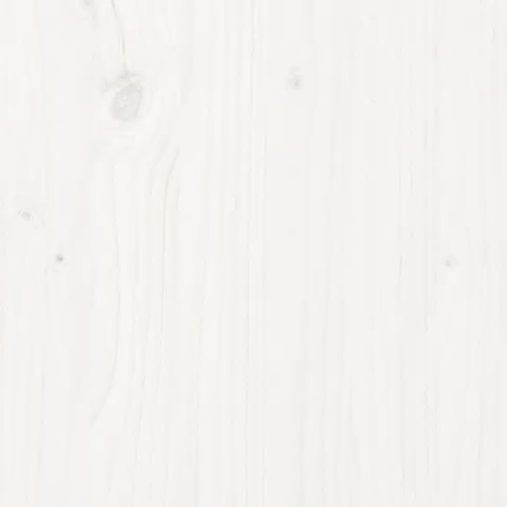 vidaXL Garden Table White 121x82.5x45 cm Solid Wood Pine