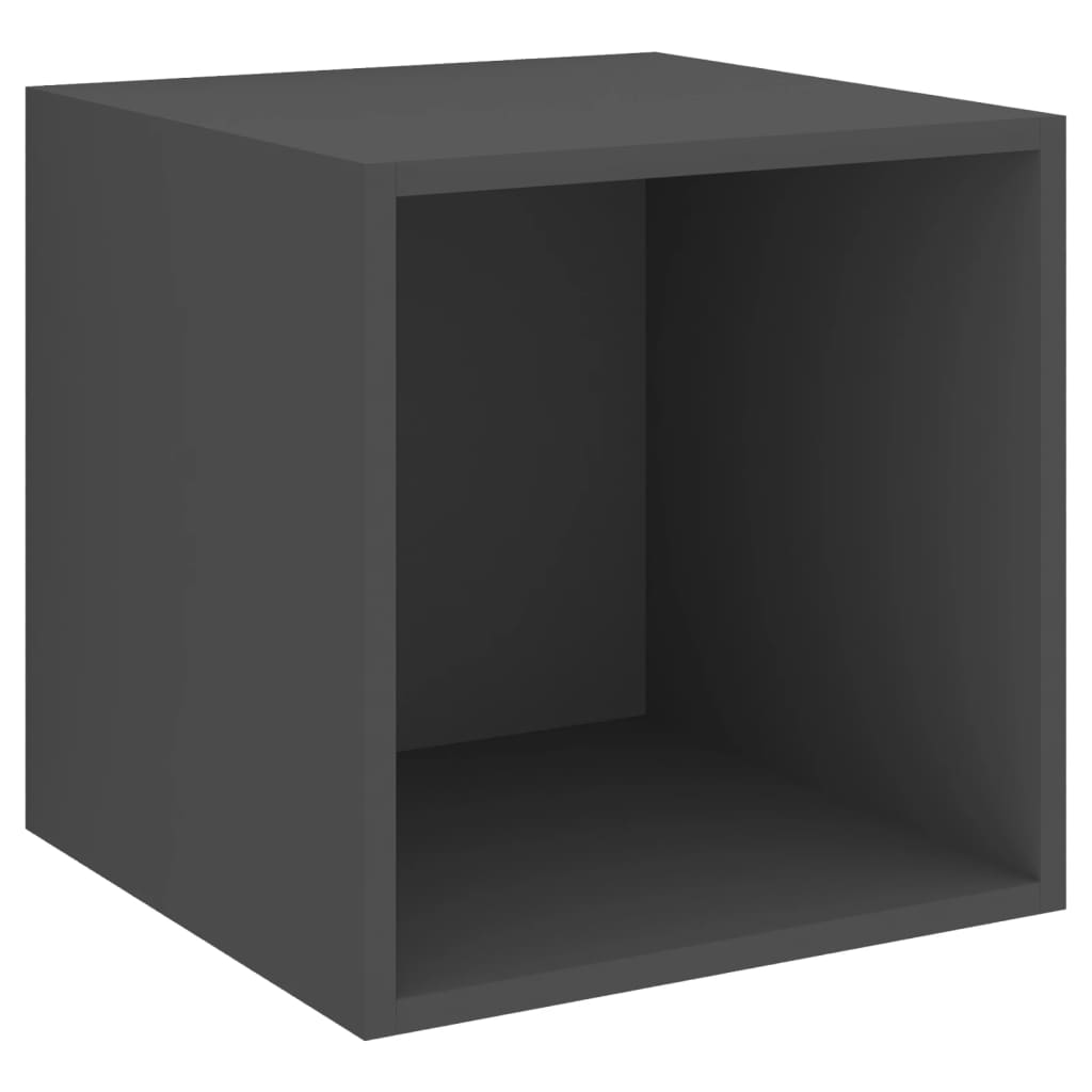 vidaXL Wall Cabinet Grey 37x37x37 cm Chipboard