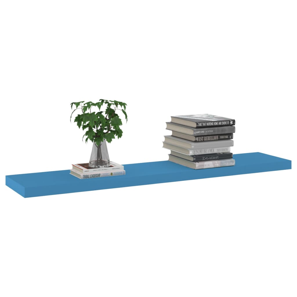 vidaXL Floating Wall Shelf Blue 120x23.5x3.8 cm MDF