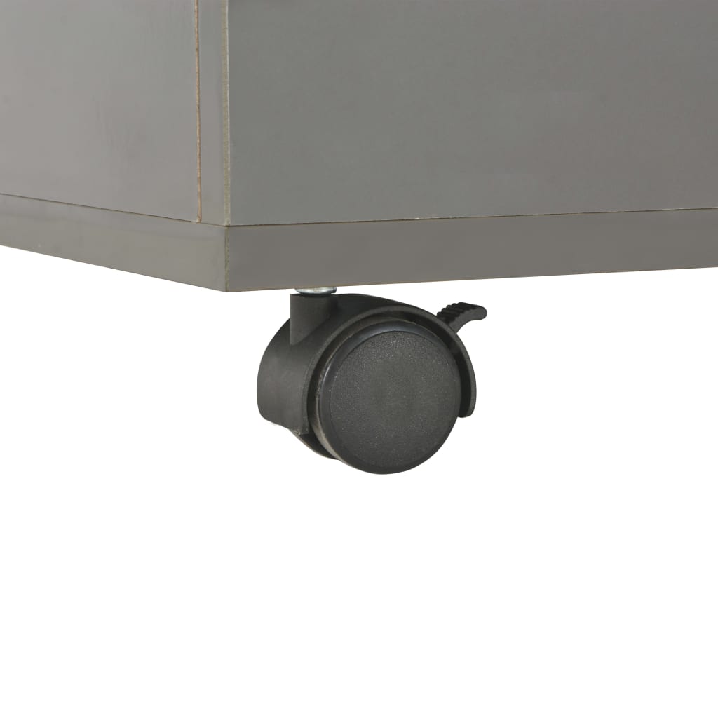vidaXL Coffee Table High Gloss Grey 60x60x35 cm Engineered Wood