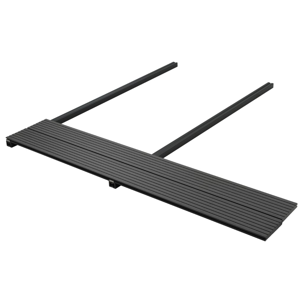 vidaXL WPC Solid Decking Boards with Accessories 26 m² 2.2 m Black