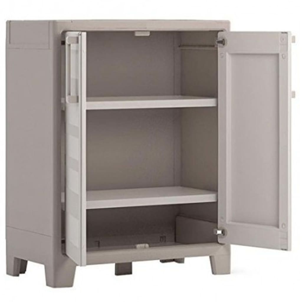Keter Low Storage Cabinet Gulliver Beige and Brown 100 cm