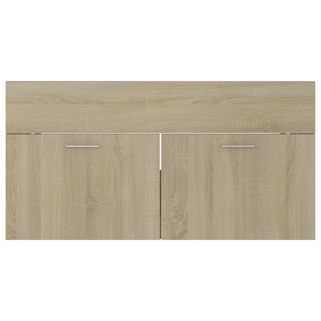 vidaXL Sink Cabinet Sonoma Oak 90x38.5x46 cm Engineered Wood
