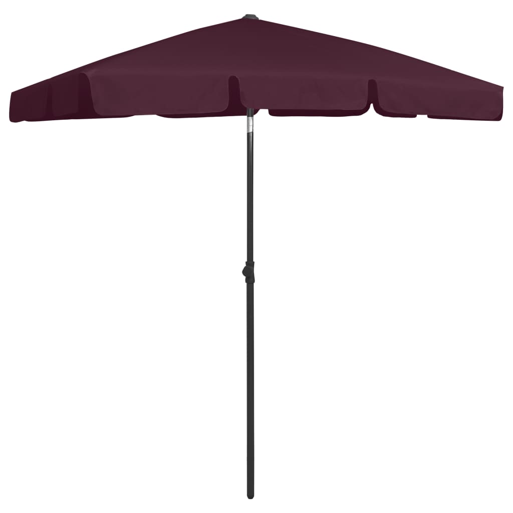 vidaXL Beach Umbrella Bordeaux Red 180x120 cm