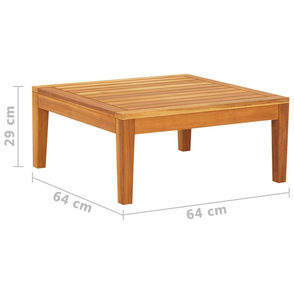 vidaXL Garden Table 64x64x29 cm Solid Acacia Wood