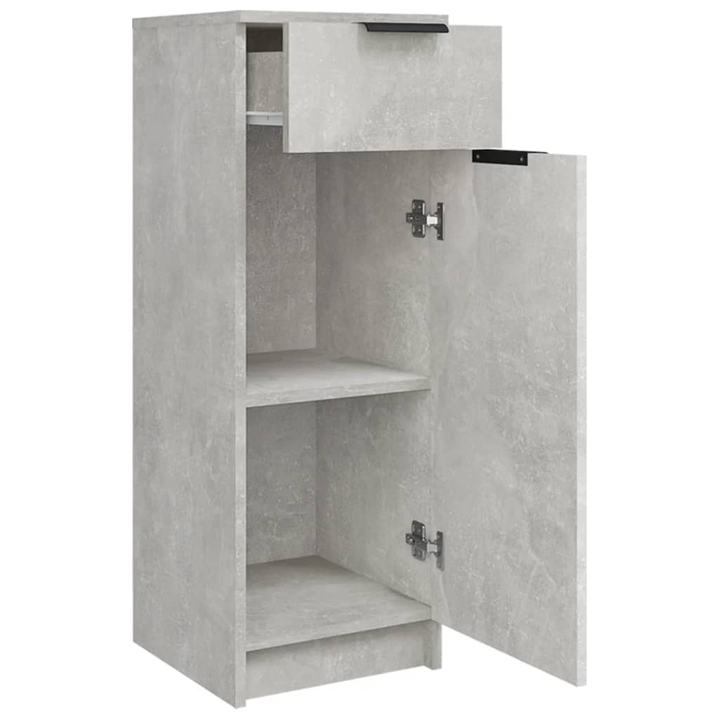 vidaXL Bathroom Cabinet Concrete Grey 32x34x90 cm Engineered Wood