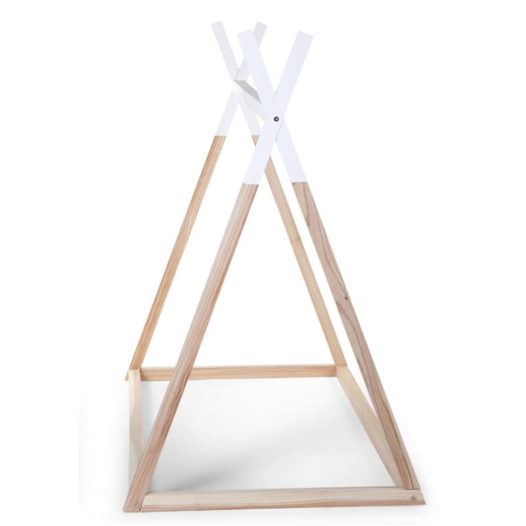 CHILDHOME Tipi Bed Frame 70x140 cm Wood Natural and White B140TIPI