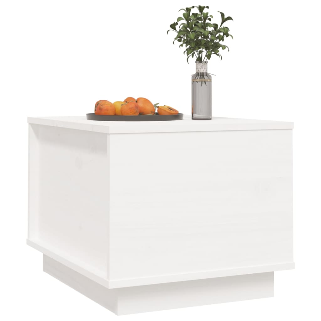vidaXL Coffee Table White 40x50x35 cm Solid Wood Pine