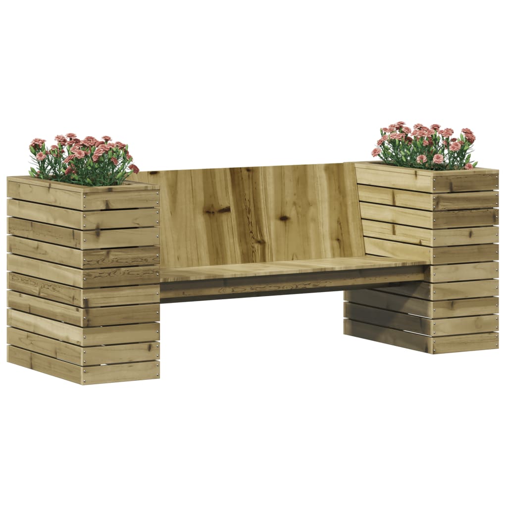 vidaXL Planter Bench 167.5x60x65 cm Impregnated Wood Pine