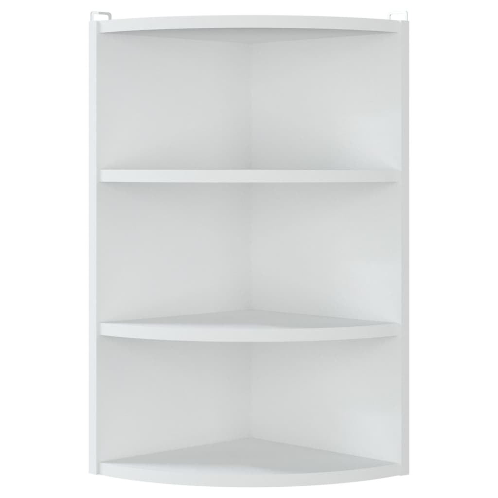 vidaXL Wall Corner Shelf White 30x31.5x60 cm Engineered Wood