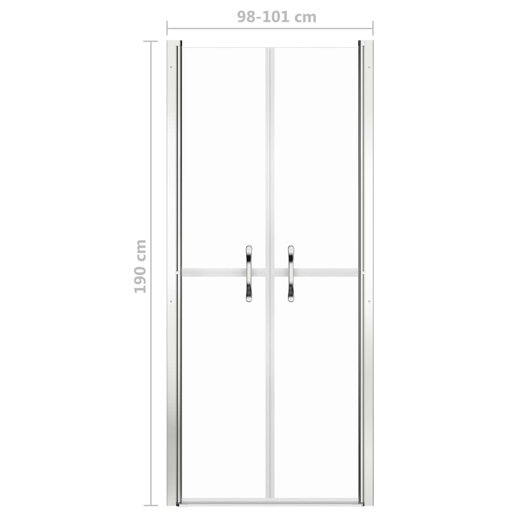 vidaXL Shower Door Clear ESG 101x190 cm