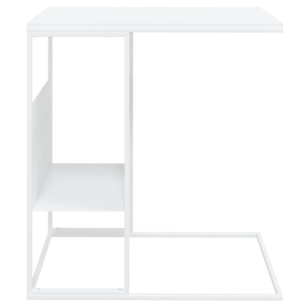 vidaXL Side Table White 55x36x59.5 cm Engineered Wood