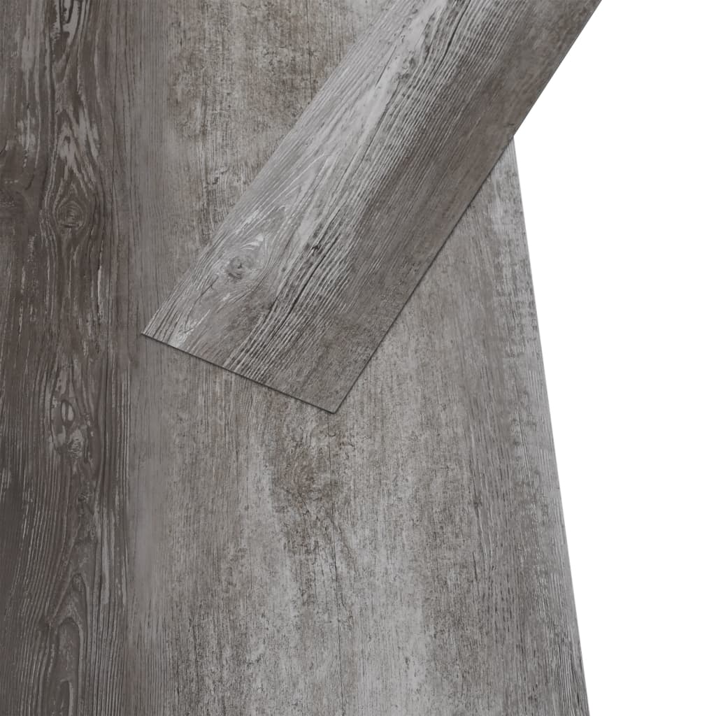 vidaXL PVC Flooring Planks 4.46 m² 3 mm Self-adhesive Striped Wood