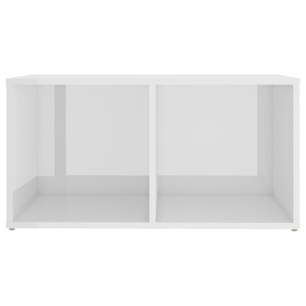 vidaXL TV Cabinet High Gloss White 72x35x36.5 cm Chipboard