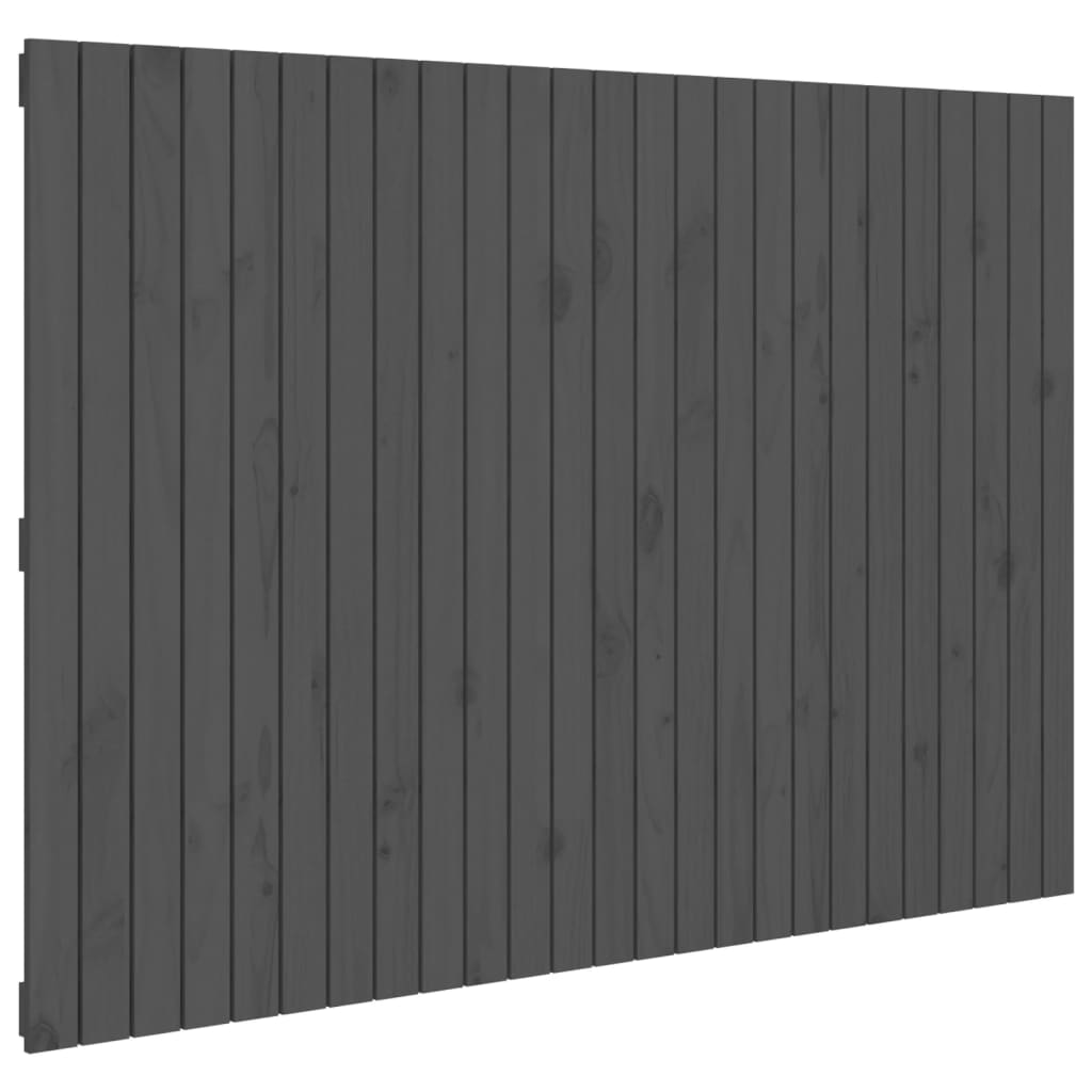 vidaXL Wall Headboard Grey 159.5x3x110 cm Solid Wood Pine