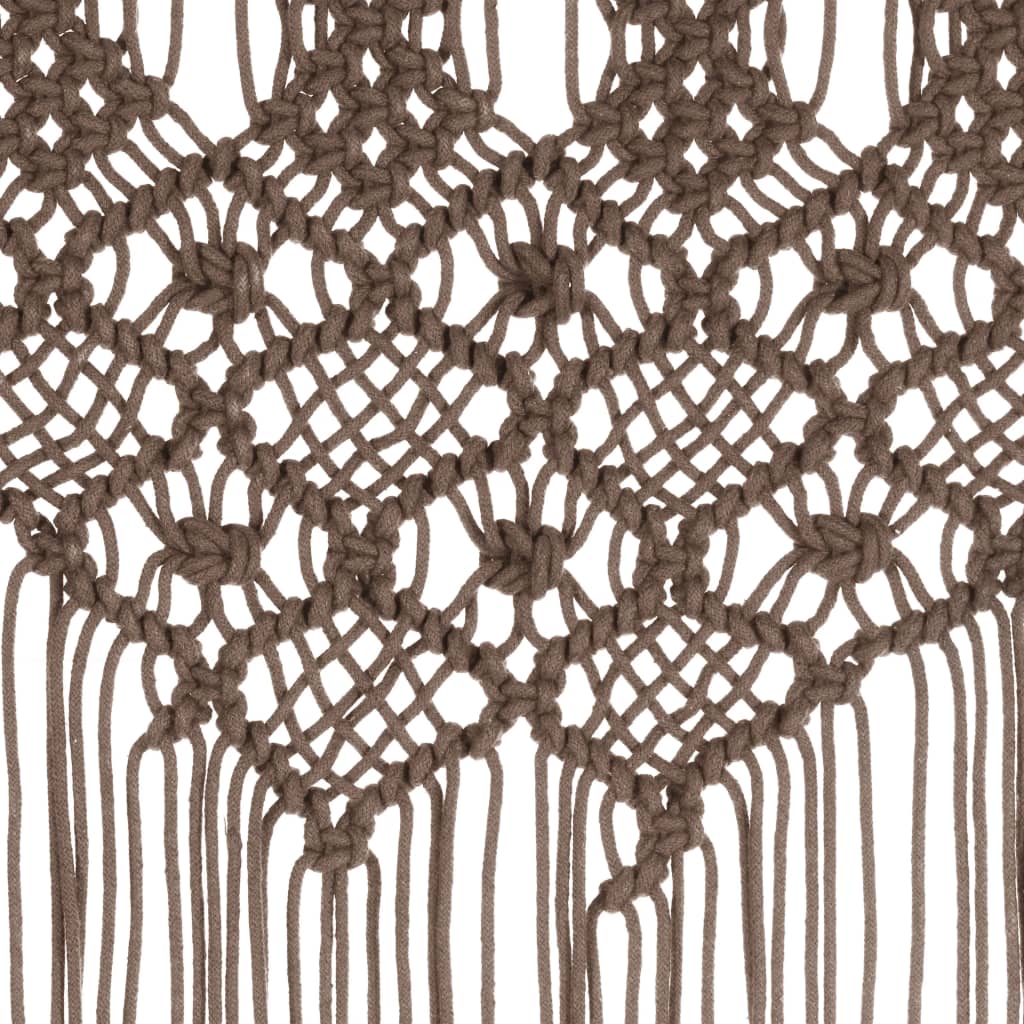 vidaXL Macrame Curtain Taupe 140x240 cm Cotton