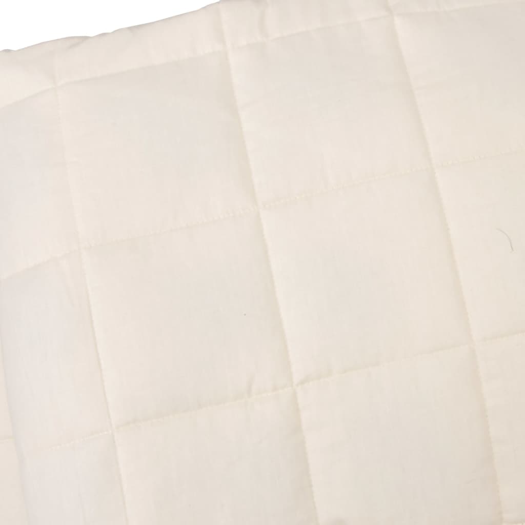 vidaXL Weighted Blanket Light Cream 200x225 cm 13 kg Fabric