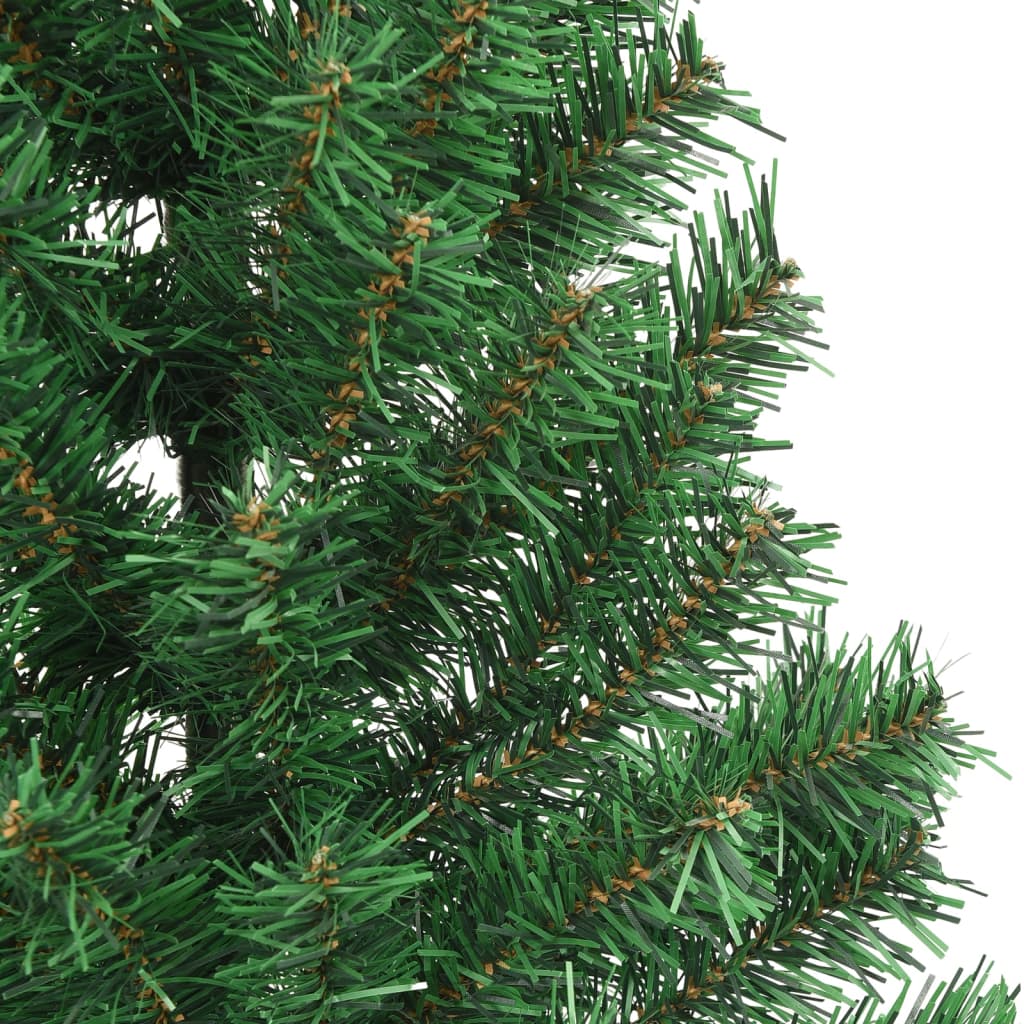 vidaXL Artificial Half Christmas Tree with Stand Green 210 cm PVC