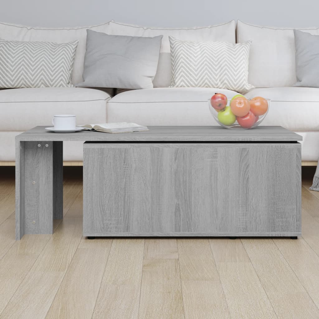 vidaXL Coffee Table Grey Sonoma 150x50x35 cm Engineered Wood