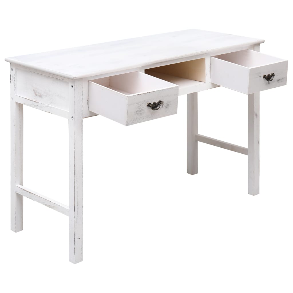 vidaXL Console Table Antique White 110x45x76 cm Wood