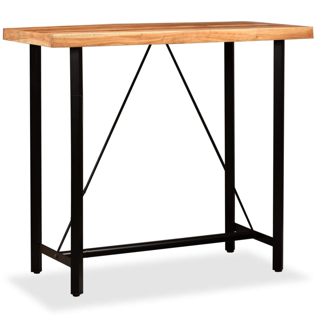 vidaXL Bar Table Solid Acacia Wood 120x60x107 cm
