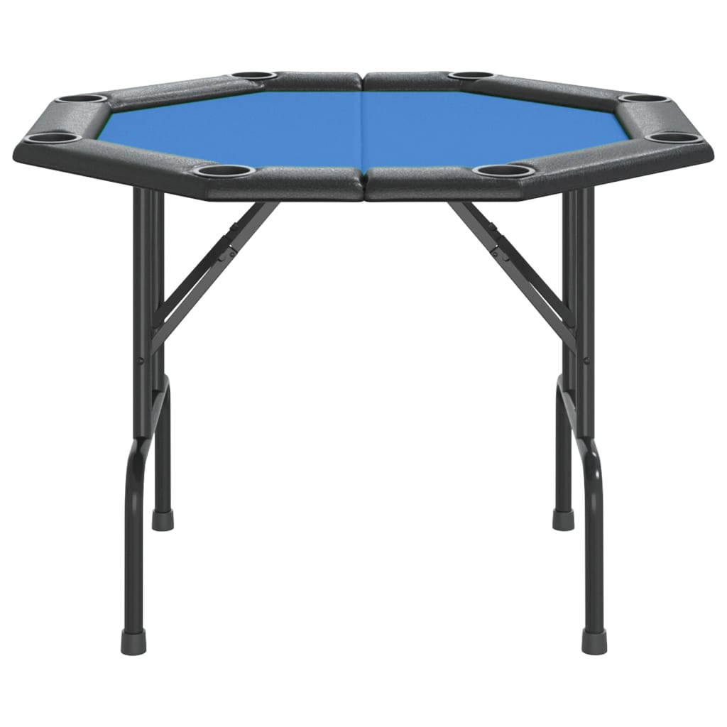 vidaXL 8-Player Folding Poker Table Blue 108x108x75 cm