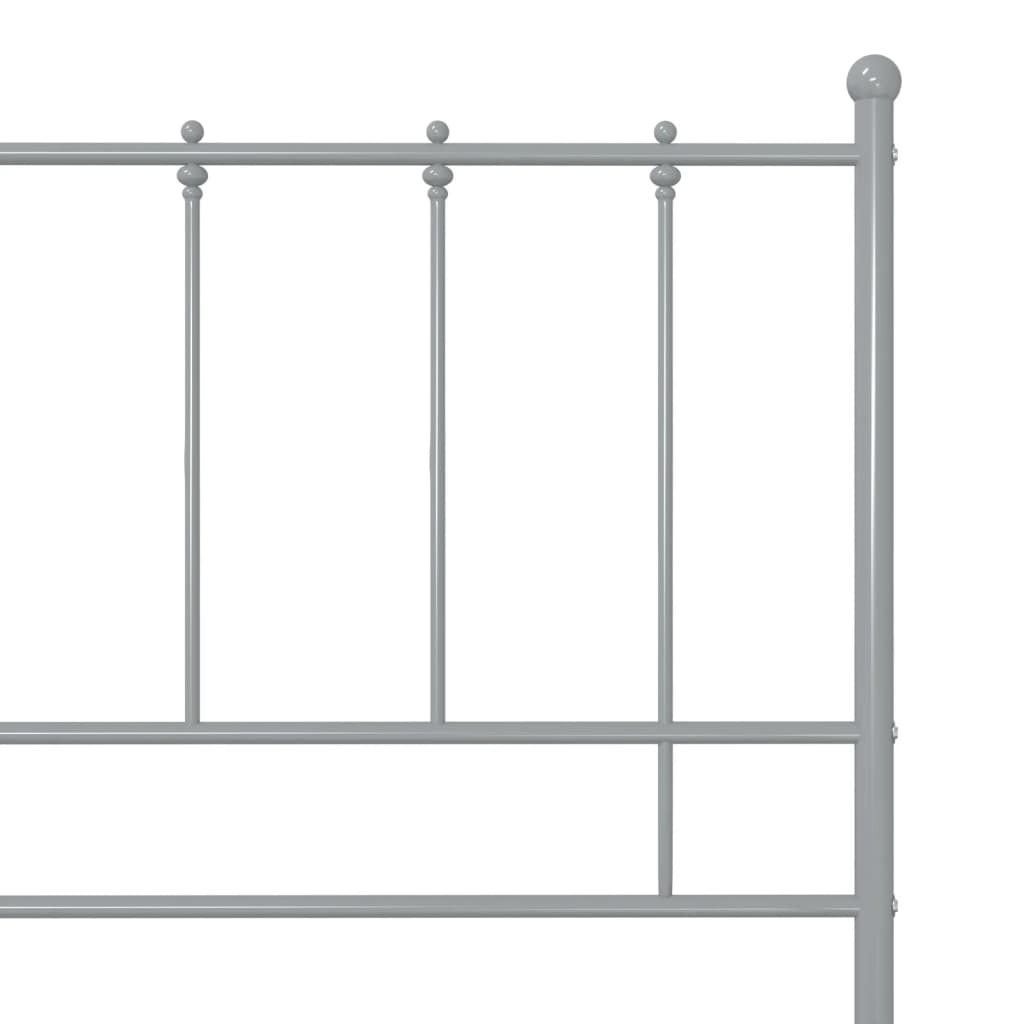 vidaXL Bed Frame Grey Metal 100x200 cm