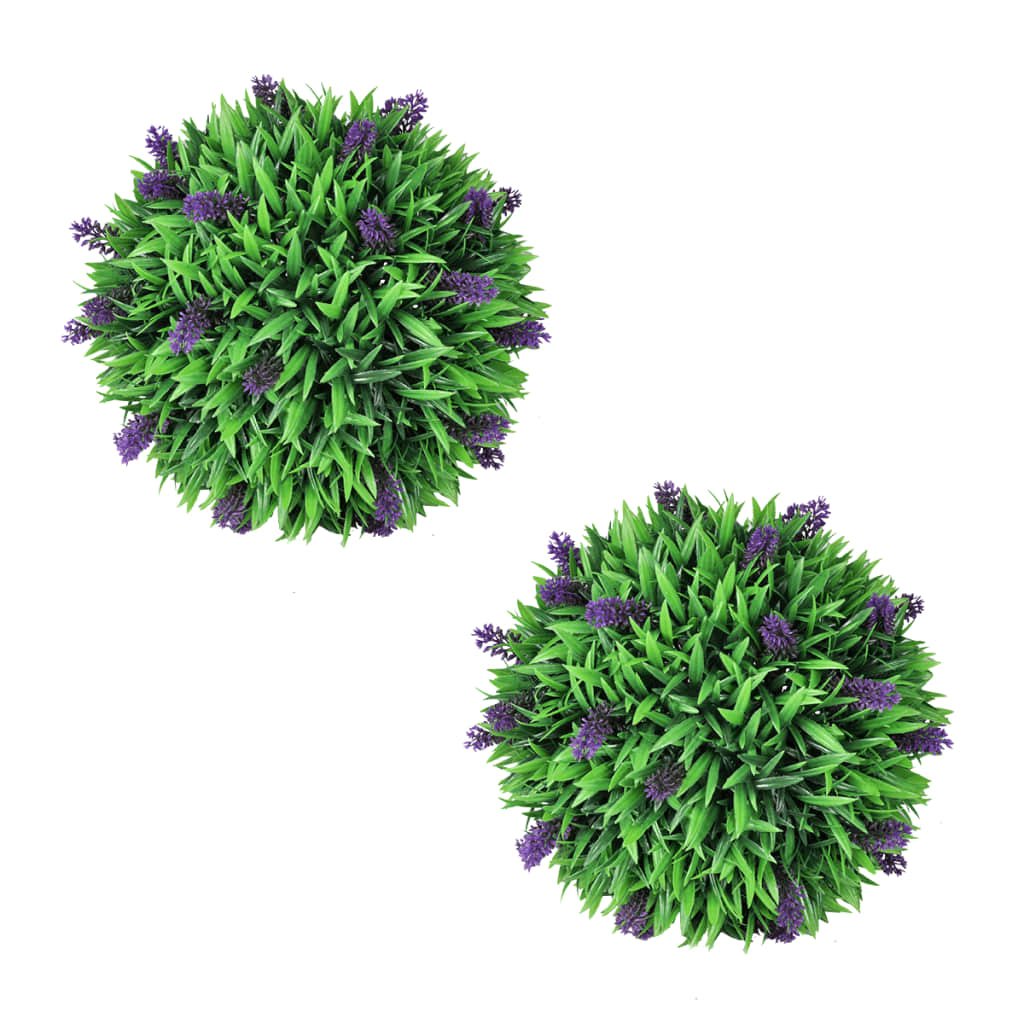 Set of 2 Artificial Boxwood Ball with Lavender 30 cm