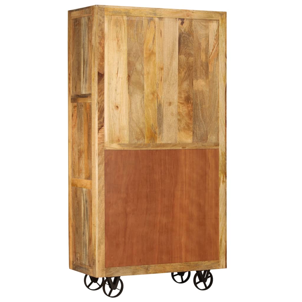 vidaXL Highboard Solid Mango Wood 95x45x185 cm