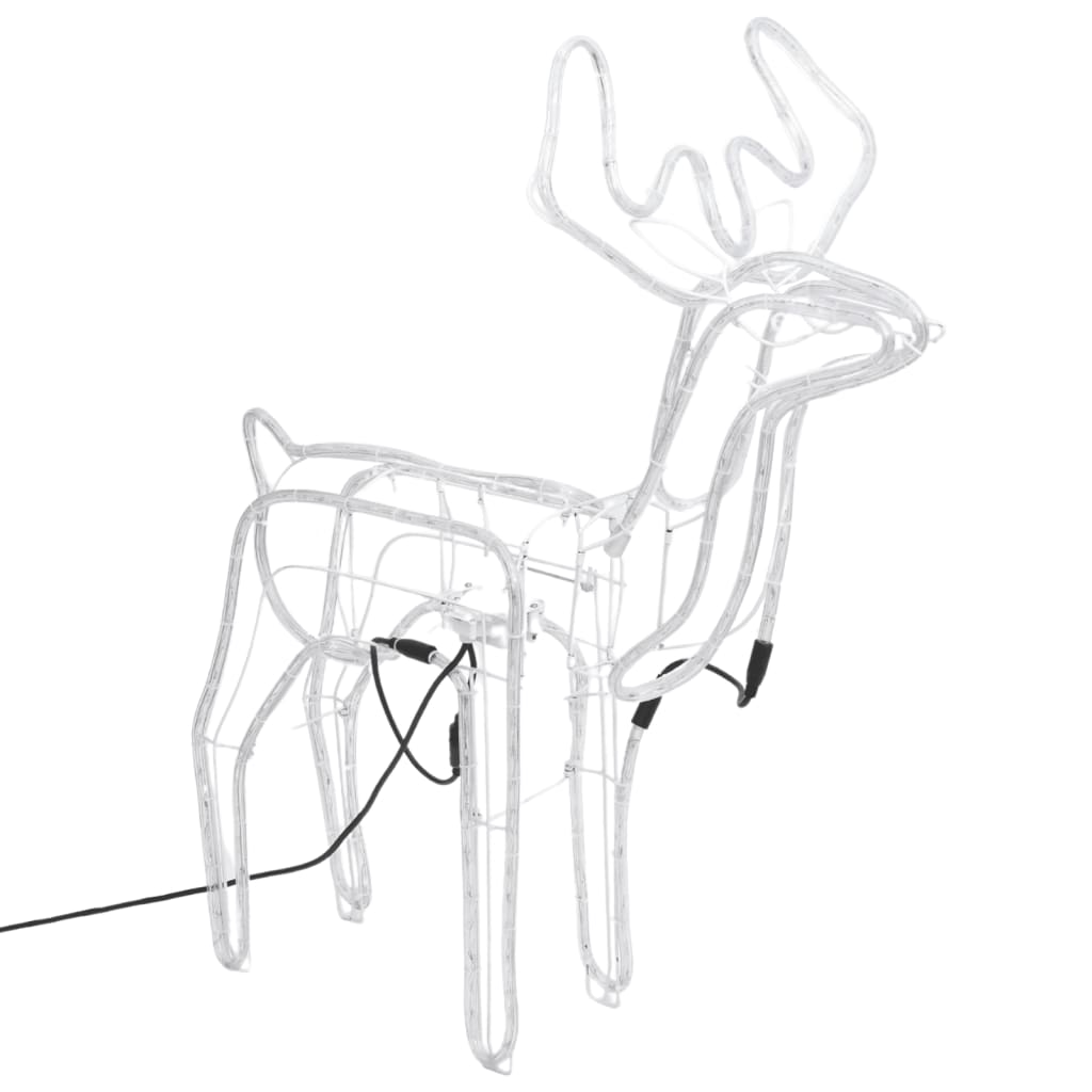 vidaXL Folding Christmas Reindeer Figure with 192 LEDs Warm White 76x42x87cm