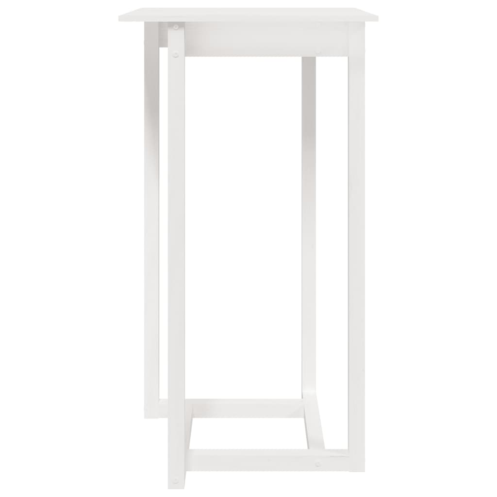 vidaXL Bar Table White 60x60x110 cm Solid Wood Pine