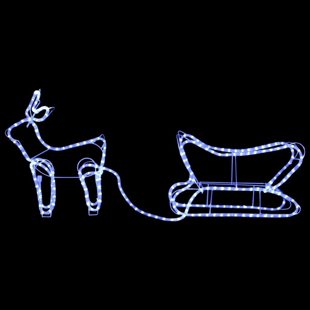 vidaXL Reindeer and Sleigh Christmas Decoration Outdoor 252 LEDs