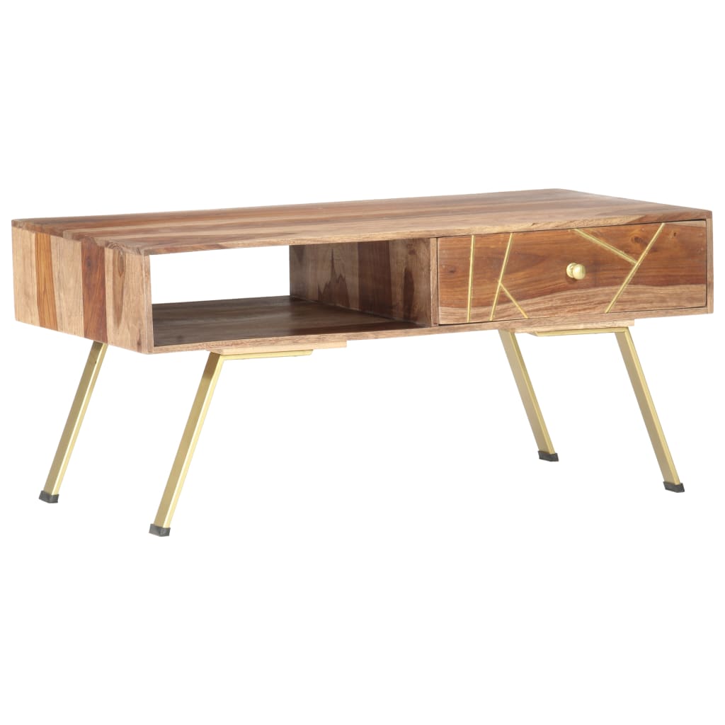vidaXL Coffee Table 95x50x42 cm Solid Sheesham Wood