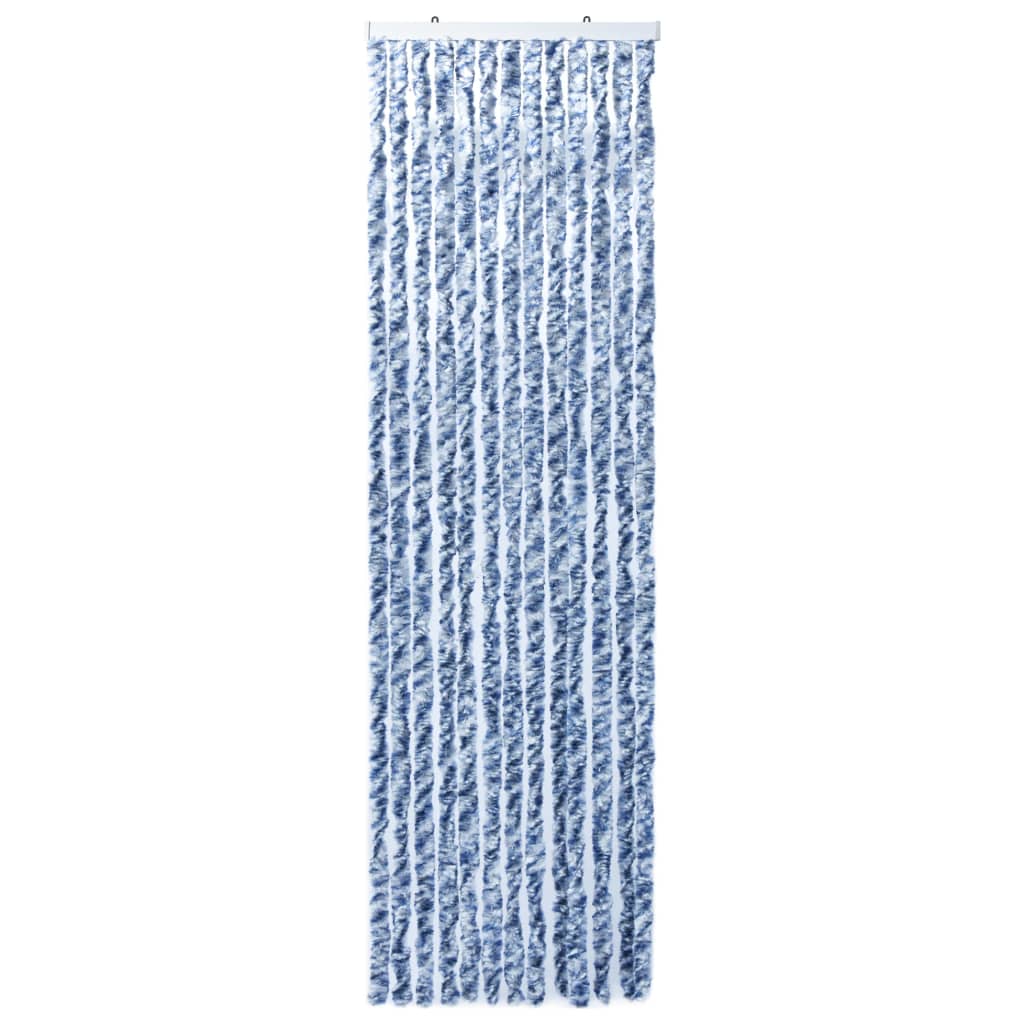 vidaXL Insect Curtain Blue and White 120x220 cm Chenille