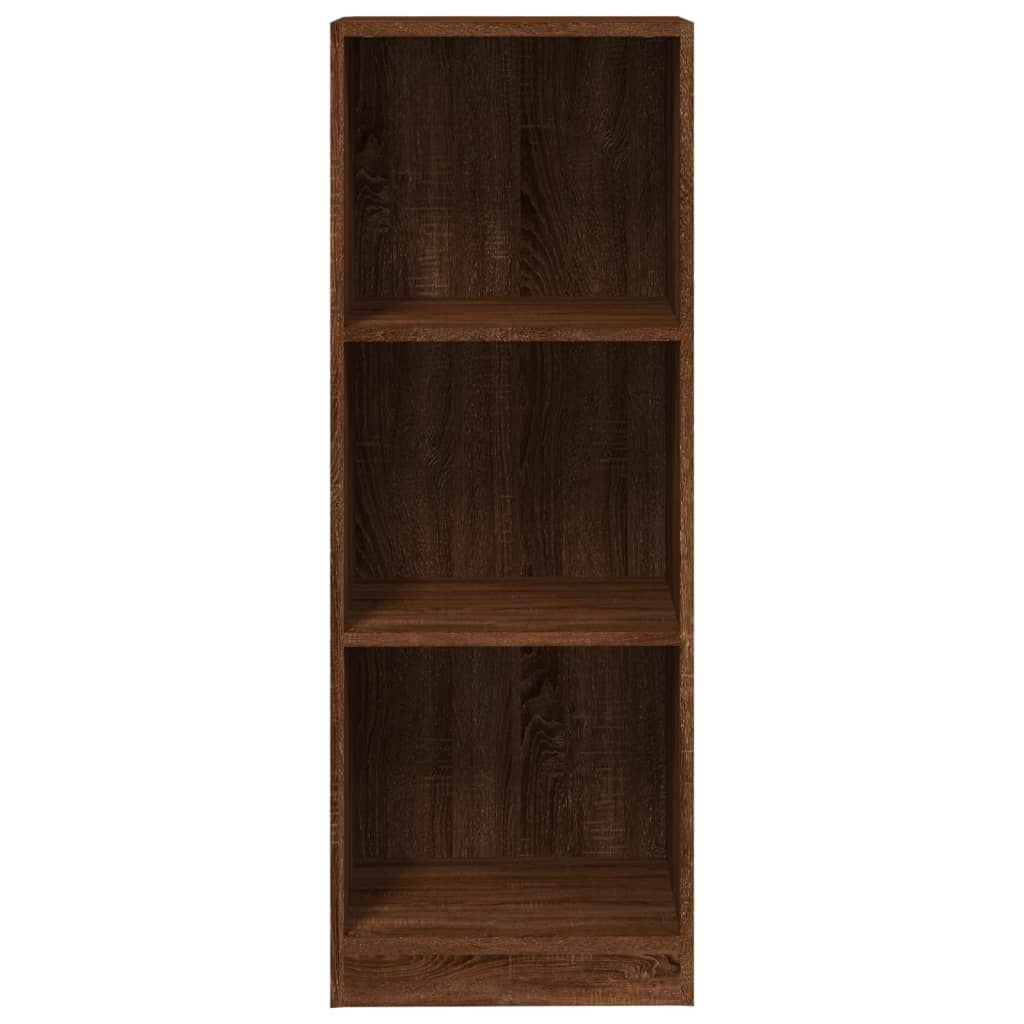 vidaXL 3-Tier Book Cabinet Brown Oak 40x24x109 cm Engineered Wood