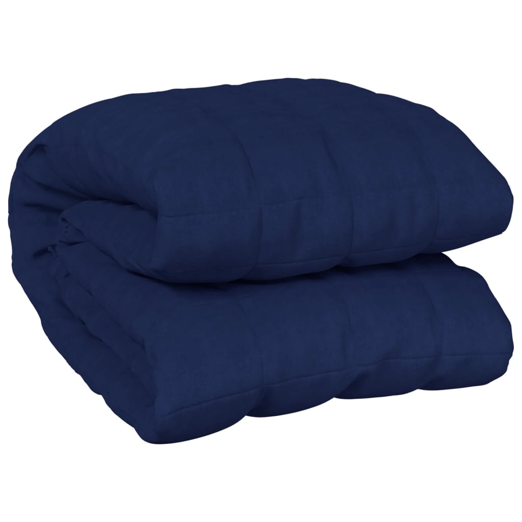 vidaXL Weighted Blanket Blue 200x200 cm 9 kg Fabric