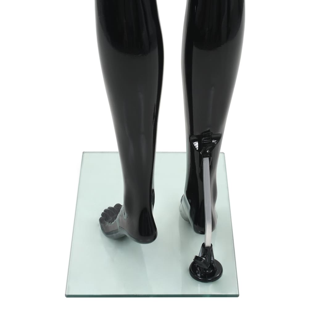 vidaXL Full Body Female Mannequin with Glass Base Glossy Black 175 cm