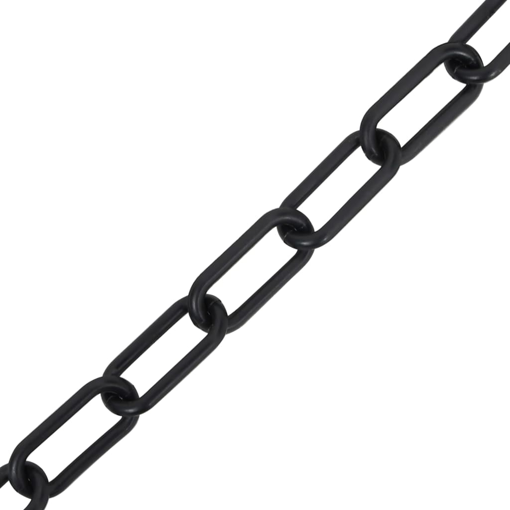 vidaXL Warning Chain Black 100 m Ø6 mm Plastic