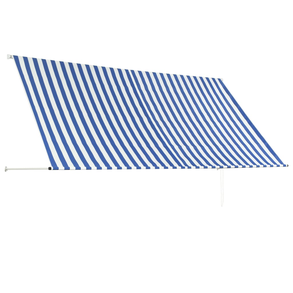 vidaXL Retractable Awning 300x150 cm Blue and White