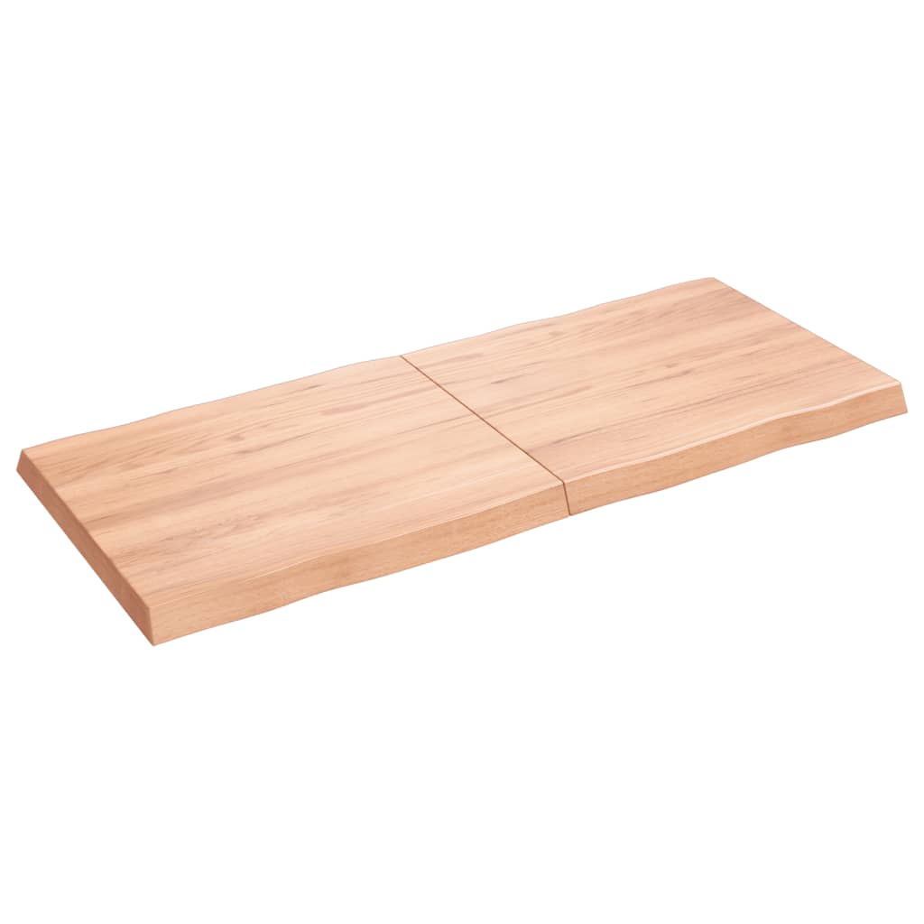 vidaXL Table Top Light Brown 140x60x(2-6)cm Treated Solid Wood Live Edge