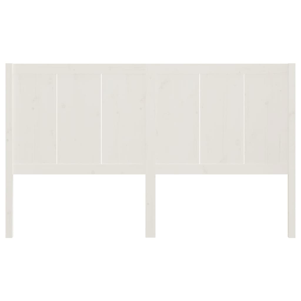 vidaXL Bed Headboard White 205.5x4x100 cm Solid Pine Wood