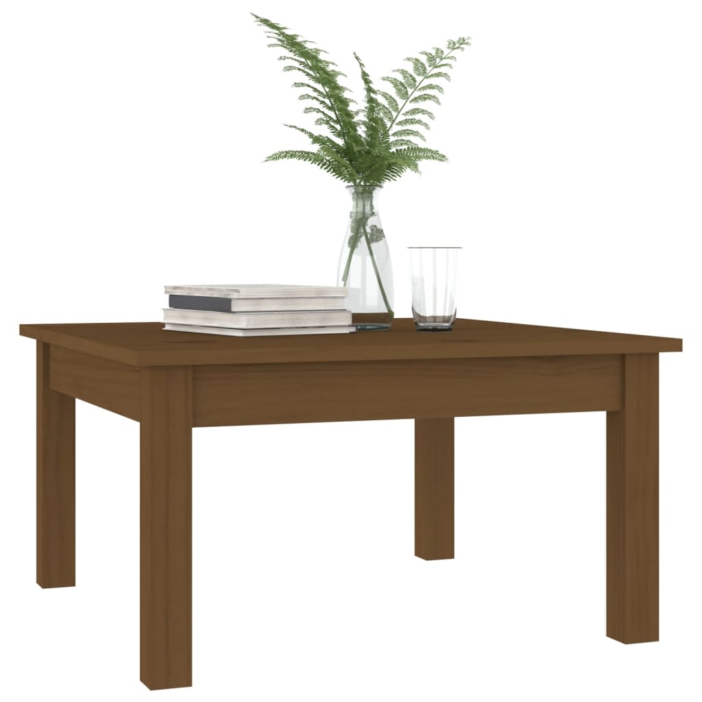 vidaXL Coffee Table Honey Brown 55x55x30 cm Solid Wood Pine