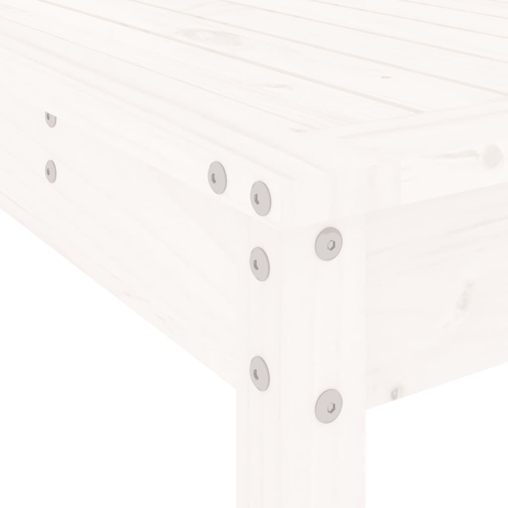 vidaXL 5 Piece Garden Bar Set White Solid Wood Pine