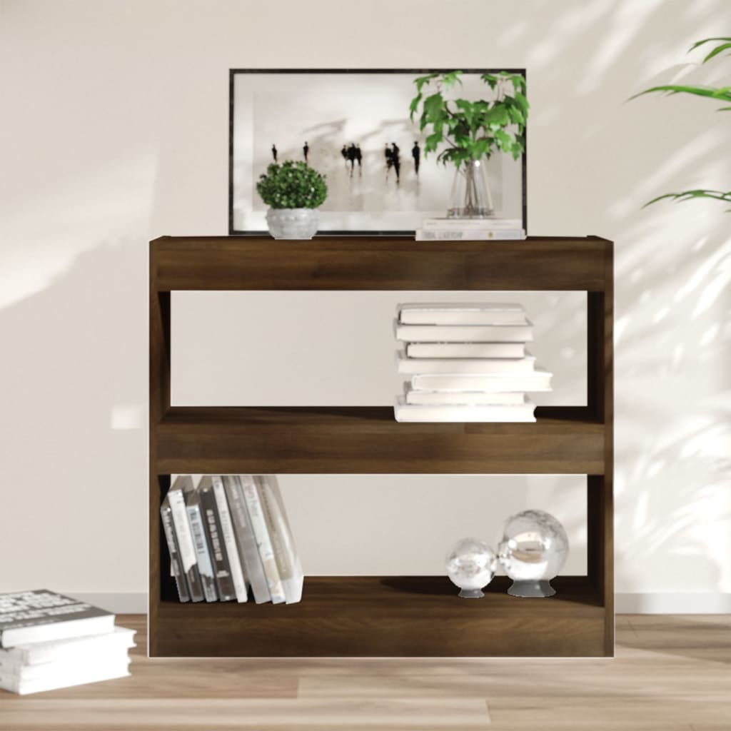 vidaXL Book Cabinet/Room Divider Brown Oak 80x30x72 cm