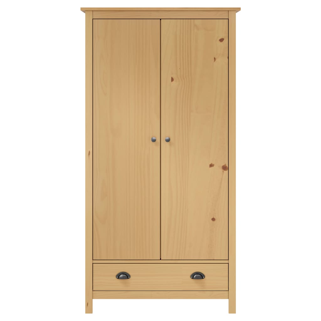 vidaXL 2-Door Wardrobe Hill 89x50x170 cm Solid Pine Wood