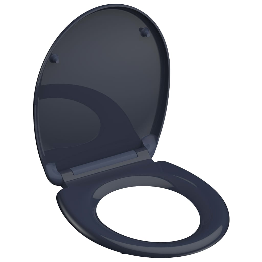 SCHÜTTE Duroplast Toilet Seat with Soft-Close Quick Release ANTHRAZIT